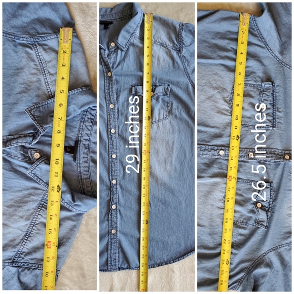 TORRID Chambray Long-Sleeved Shirt 100%Cotton. - Picture 12 of 14